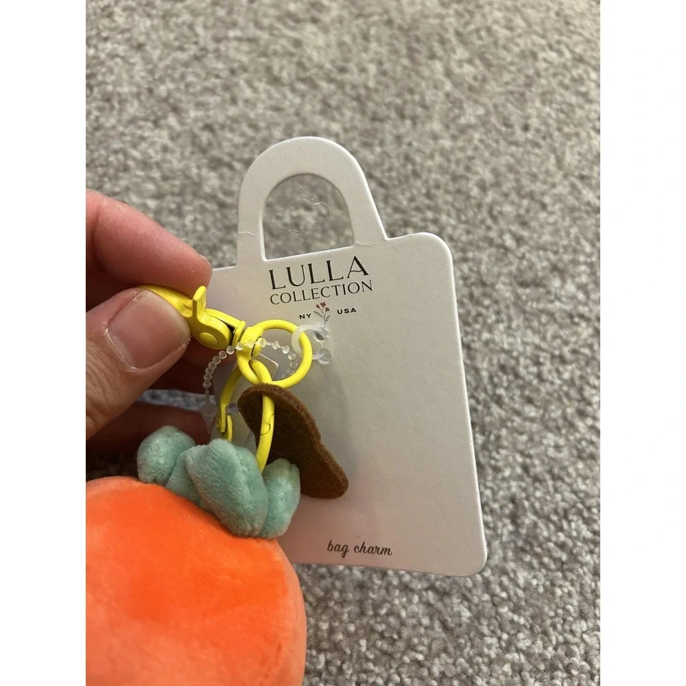 Lulla Collection Bag Charm Unisex OS Orange New Plush Fruit Keychain Accessory